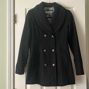 Lovely lined black wool coat from Guess